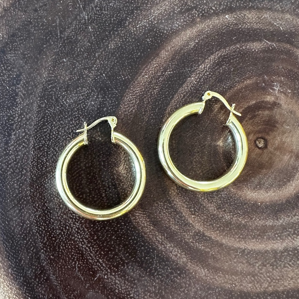 Simple Gold Hoop Earrings